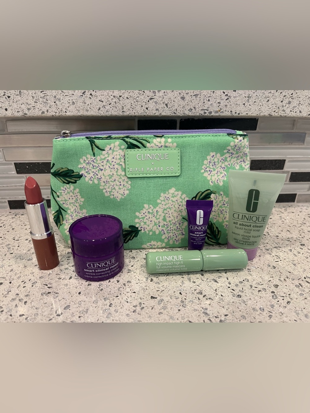 NWT/GWP Clinique Cosmetic Bag and Clinique Make Up